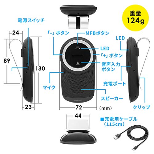 車載Bluetoothスピーカーフォン 7