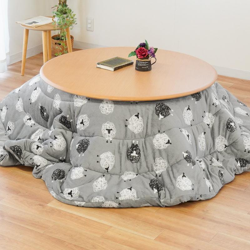 新品　リセノインテリア　 200センチ円形コタツ布団LIM 楽天市場】こたつ布団 円形 200×200cm LIM 円形タイプ 薄掛け リネン