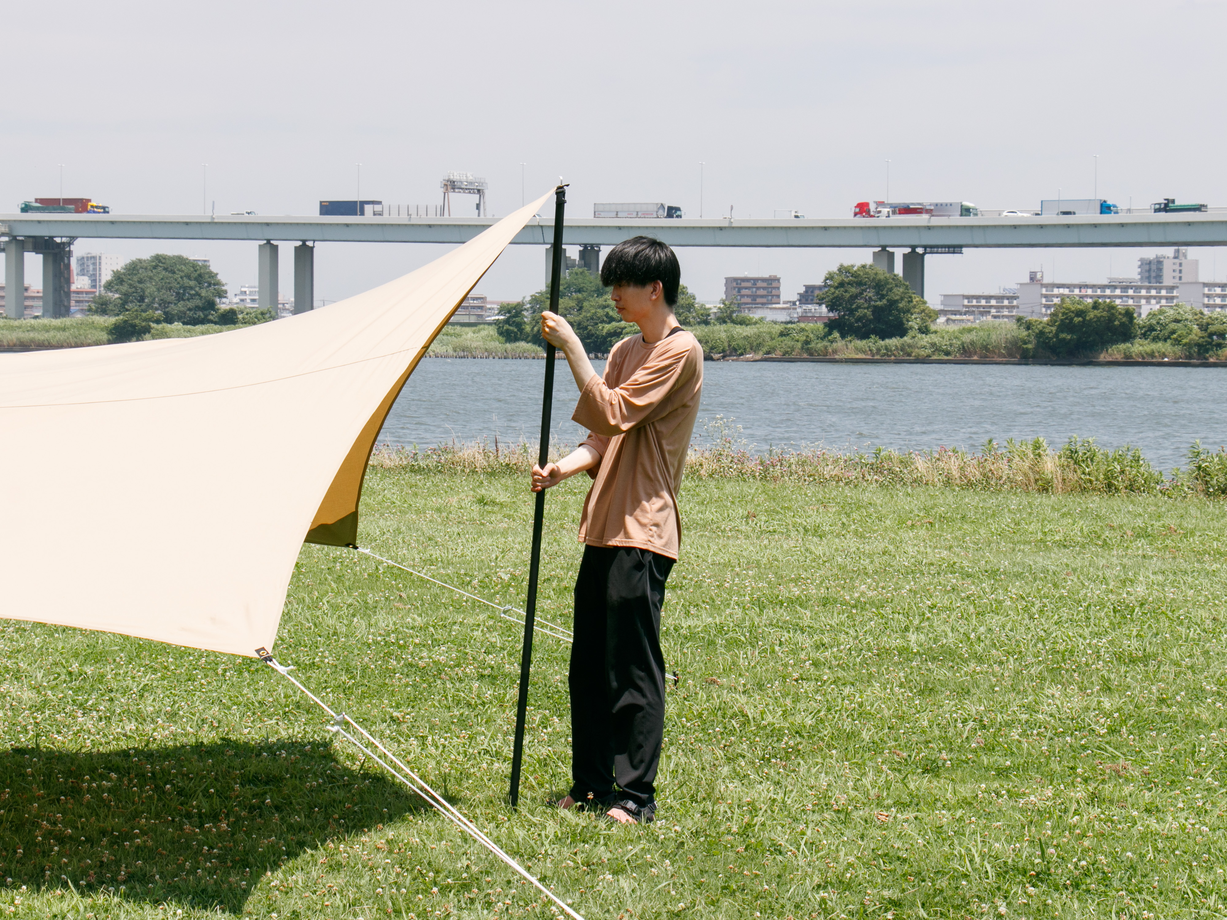 アルミ製 タープ・テントポール×4本セット φ32×280㎝ φ16×180