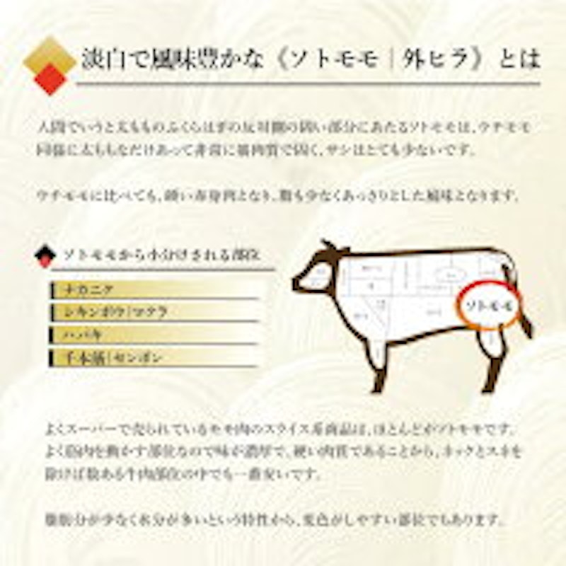 仙台牛 もも赤身ブロック シキンボウ マクラ 3