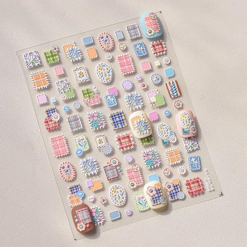 立体刺繍風ネイルシール 5