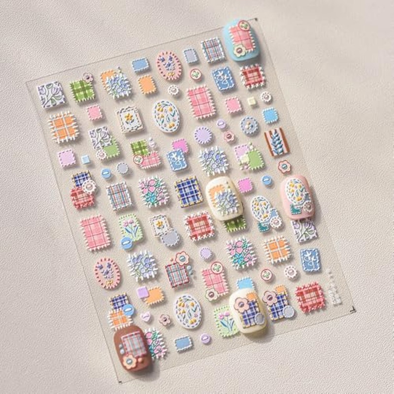 立体刺繍風ネイルシール 5