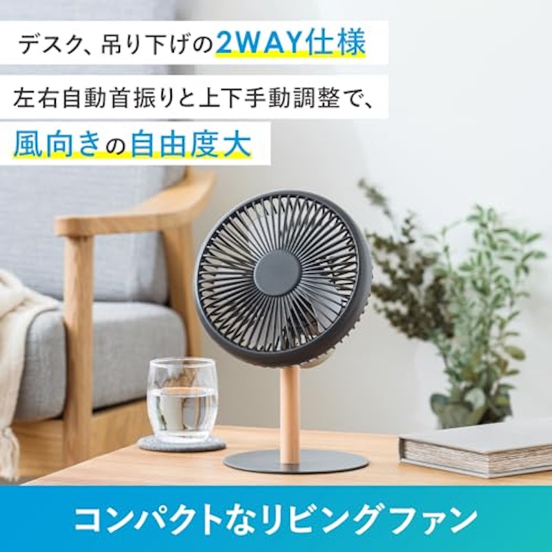 ミニリビングファン LEDライト付 2