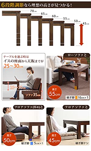 ダイニングこたつ スクット 6点セット 4