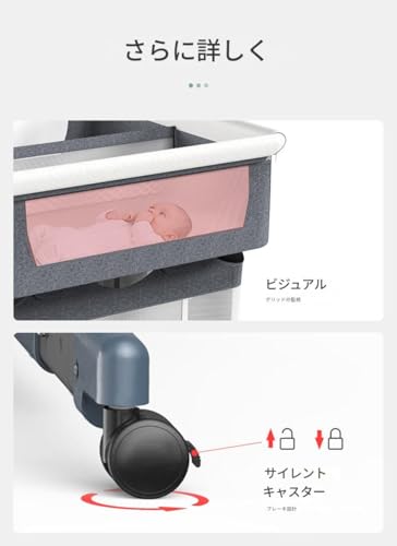 双子用バシネットベッドサイドスリーパー 9