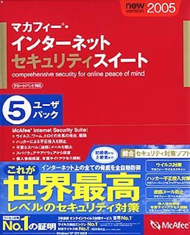 インターネットセキュリティスイート 2005 1