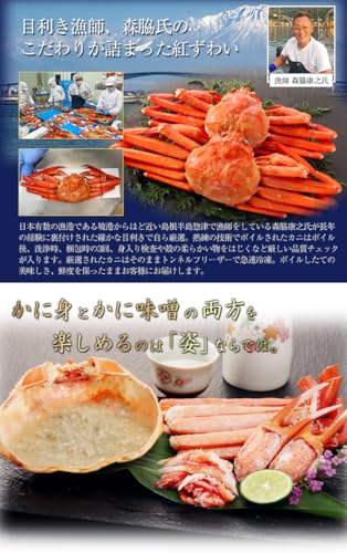 浜茹で大型紅ずわいがに姿1杯 4