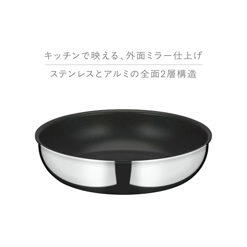 取っ手のとれるフライパン　ステンレスS 2