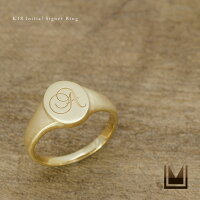 K18 Initial Signet Ring 2