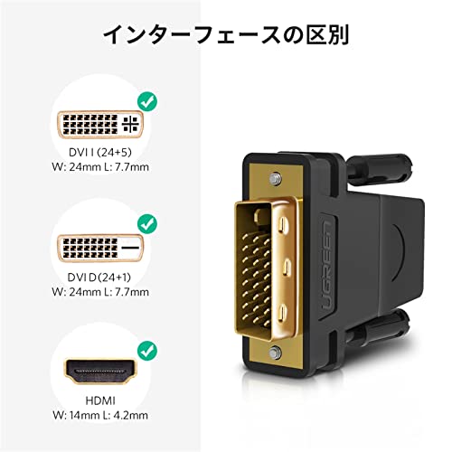 HDMI DVI 変換アダプタ オス-メス 4