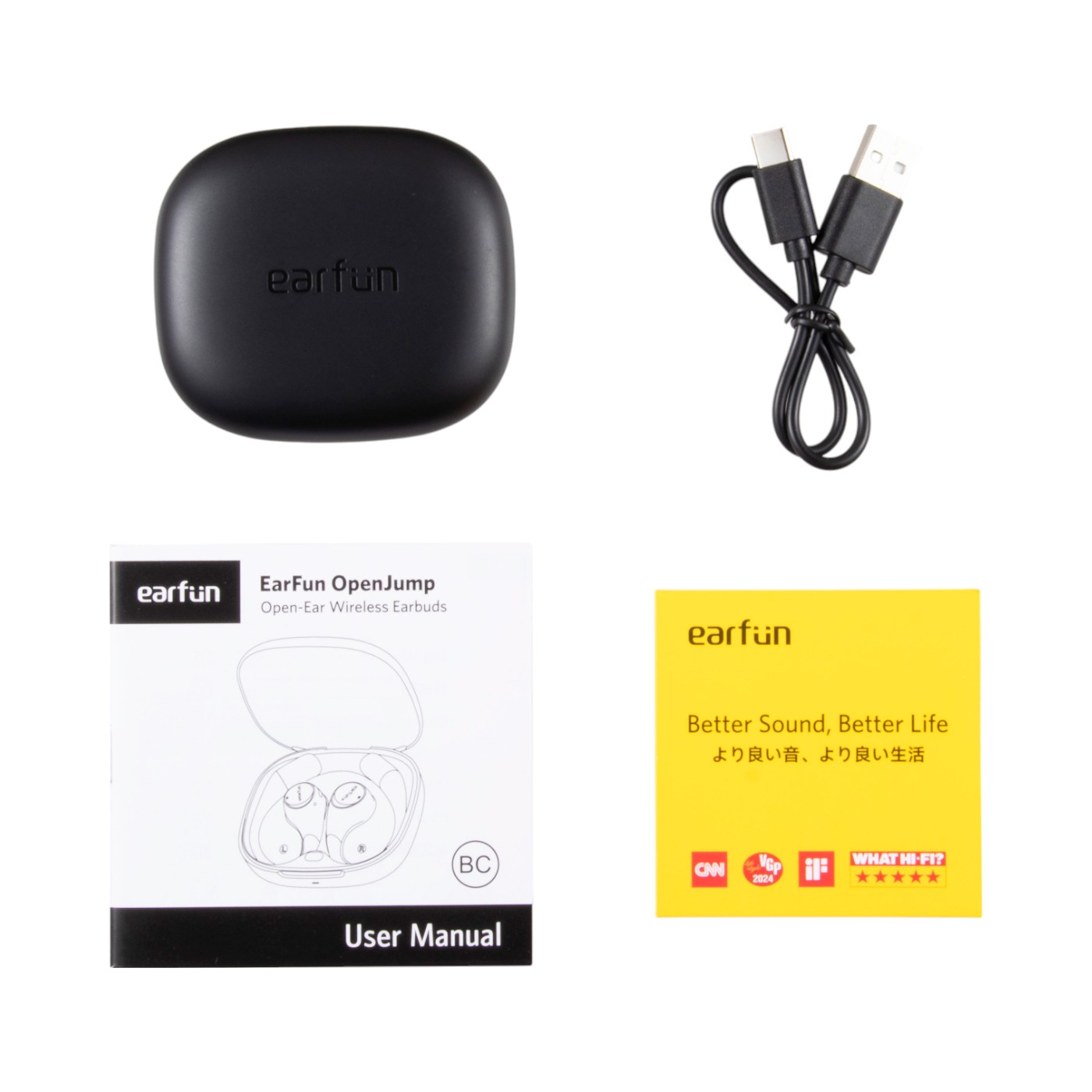 【新品未開封】Earfun OpenJump ワイヤレスイヤホン EarFun OpenJump オープンイヤー イヤホン Bluetooth 耳掛け型