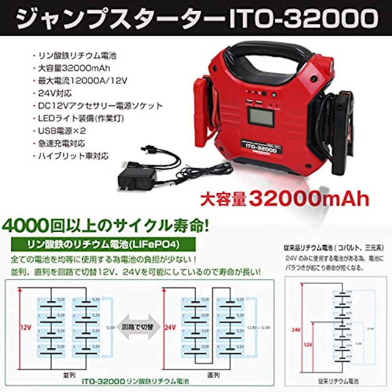 マルチファンクションジャンプスターター ITO-32000 3