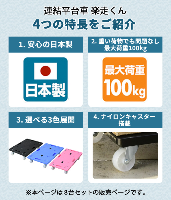 人気のクリスマスアイテムがいっぱい！ 平台車 連結 おしゃれ 8個組 タフミニ YRM-N50 8 www.barnegri.es