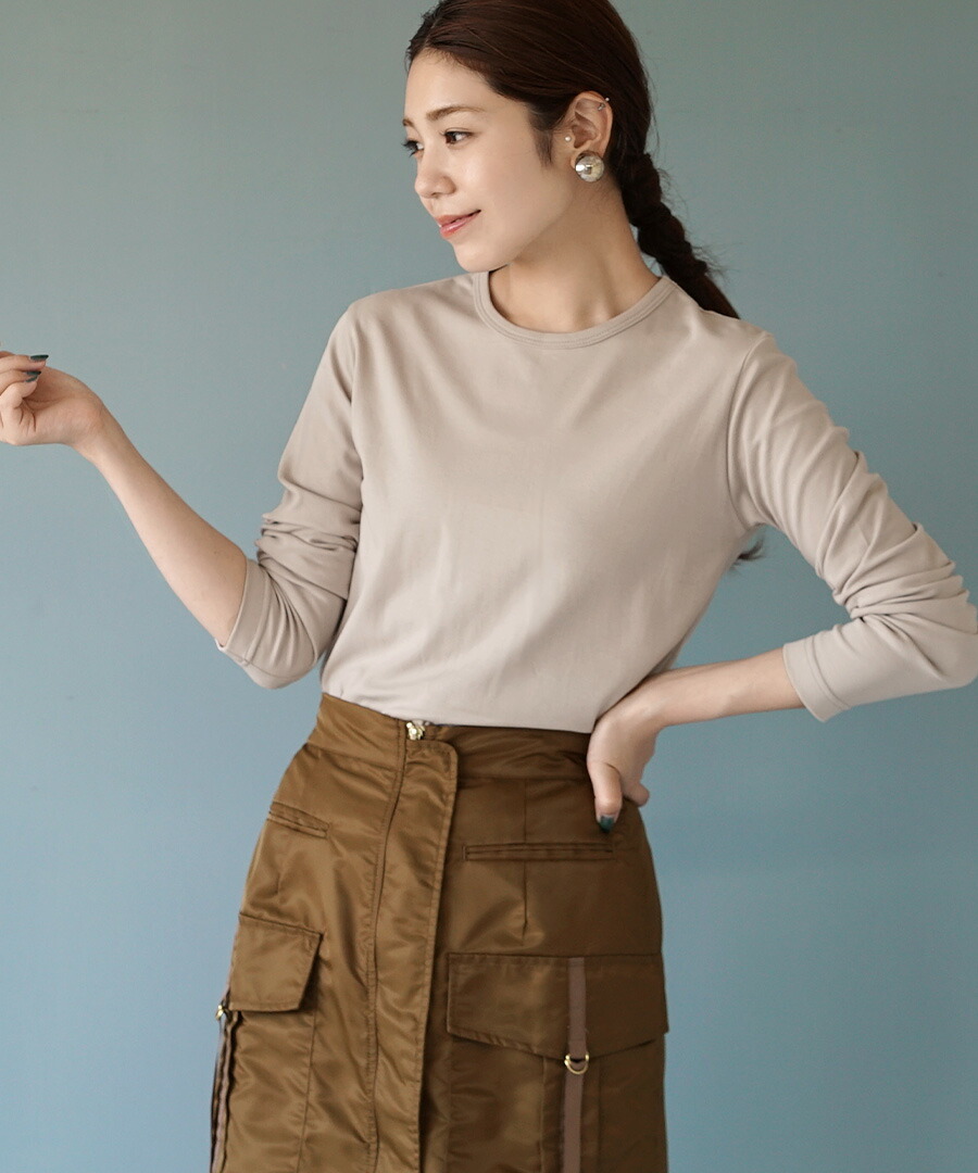 シルキースムースコットン Tシャツ長袖 2