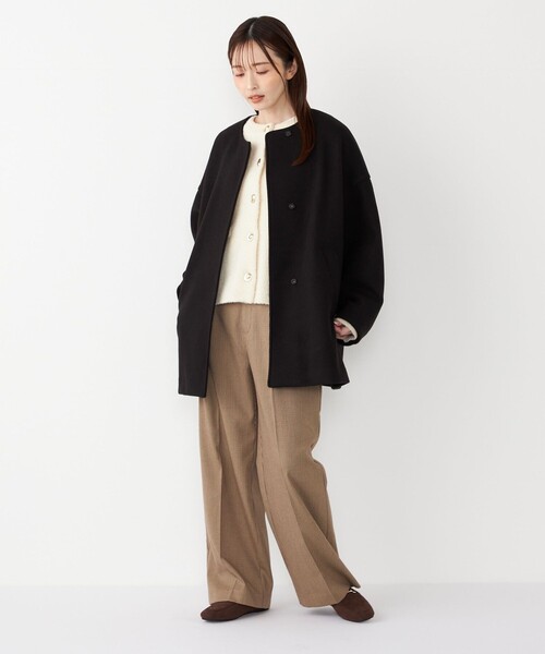 ノーカラーコート 18