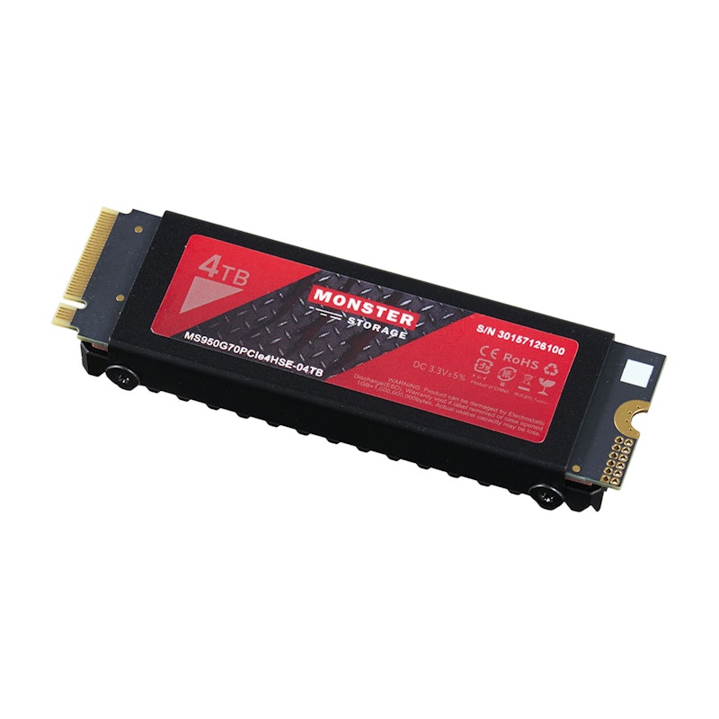 Monster Storage NVMe ヒートシンク付きSSD MS950G70PCIe4HS Monster Storage NVMe ヒートシンク付きSSD MS950G70PCIe4HS