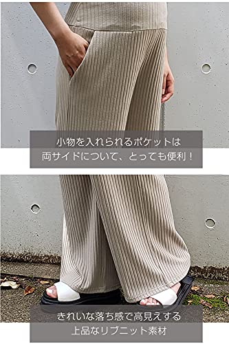 マタニティリブニットワイドパンツ 産前産後兼用 4