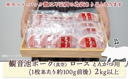 訳あり 観音池ポーク ロースとんかつ用 3