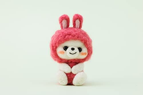 羊毛マスコット モコモコうさぎくまちゃん 3