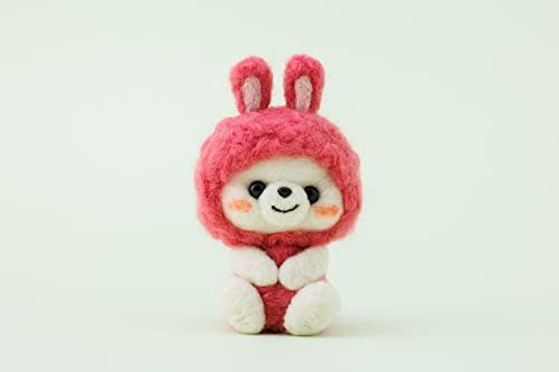 羊毛マスコット モコモコうさぎくまちゃん 3