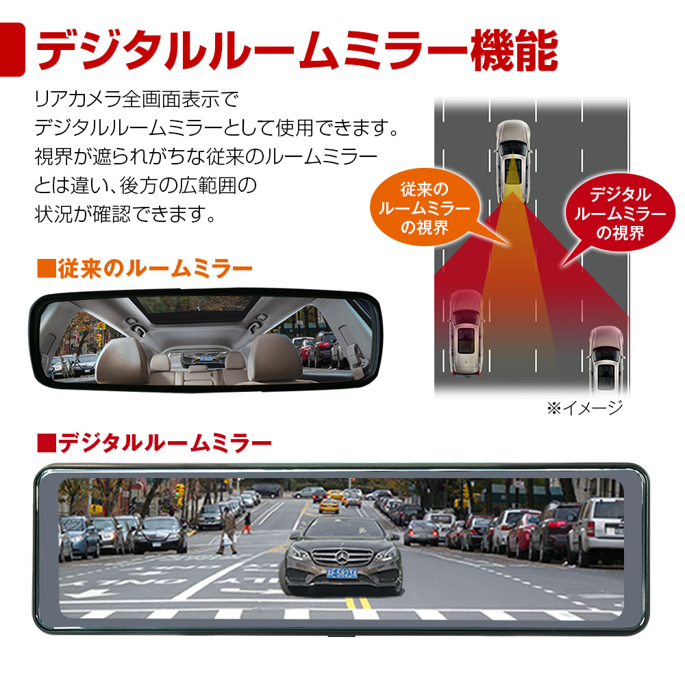 ドライブレコーダー ミラー型 5