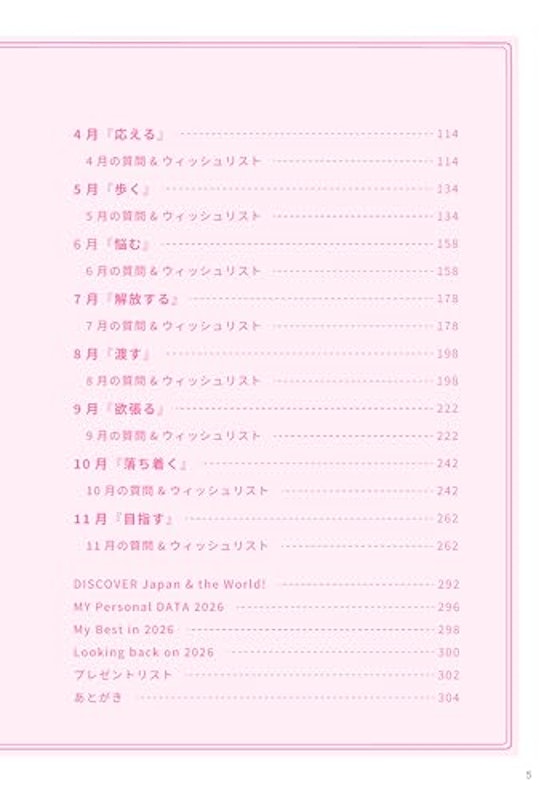 週末野心手帳 WEEKEND WISH DIARY 2026 5