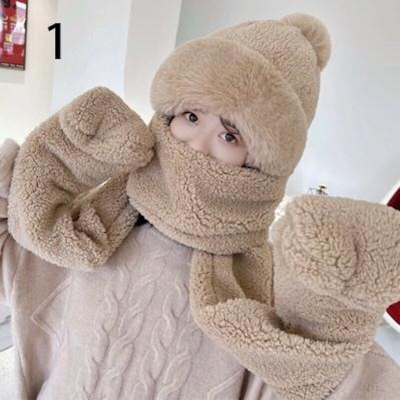 フード付きマフラー 1