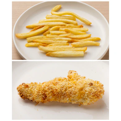 冷凍ポテトはザクザクの歯ごたえ!ささみかつは衣がパリッと仕上がる