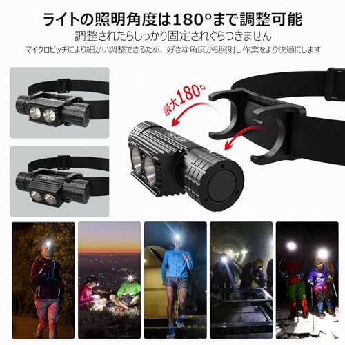 10W 855lm 強力 着脱式 ヘッドライト 5