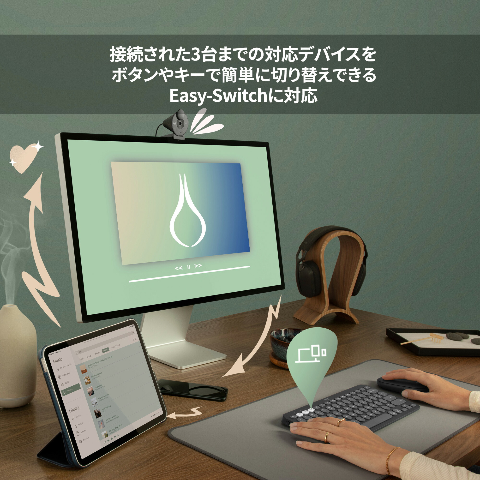 Pebble 2 ワイヤレス マウス＆キーボード 5