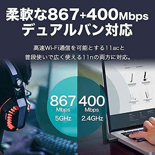 デュアルバンドUSB Wi-Fi子機 3