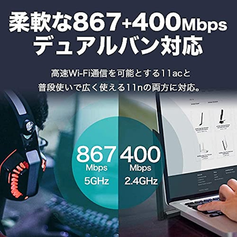 デュアルバンドUSB Wi-Fi子機 3
