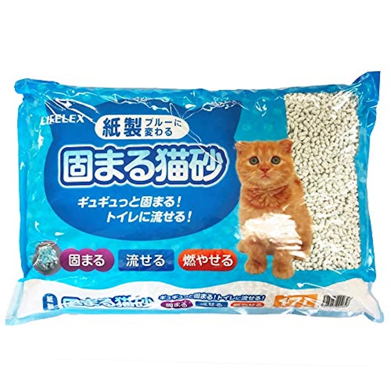 紙製 固まる猫砂ブルー 17L 1