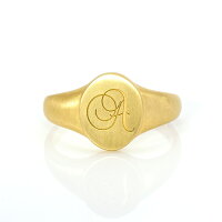 K18 Initial Signet Ring 9