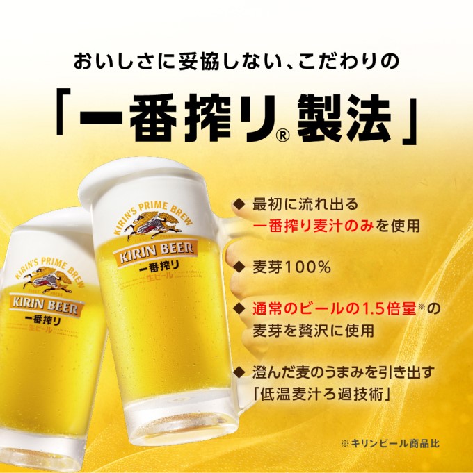 キリンビール 一番搾り 3