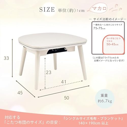 ちいさなこたつテーブル マカロ 2