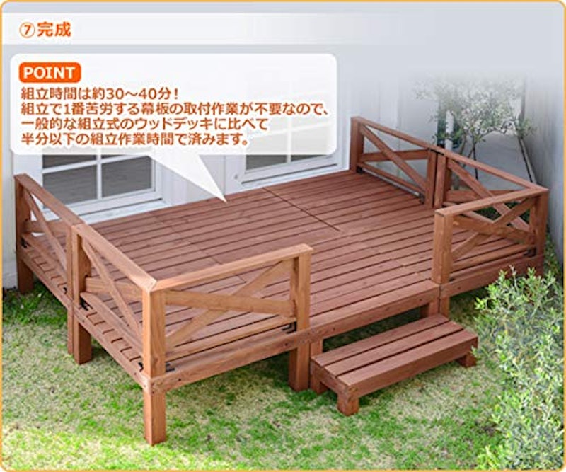 ウッドデッキ11点セット 13