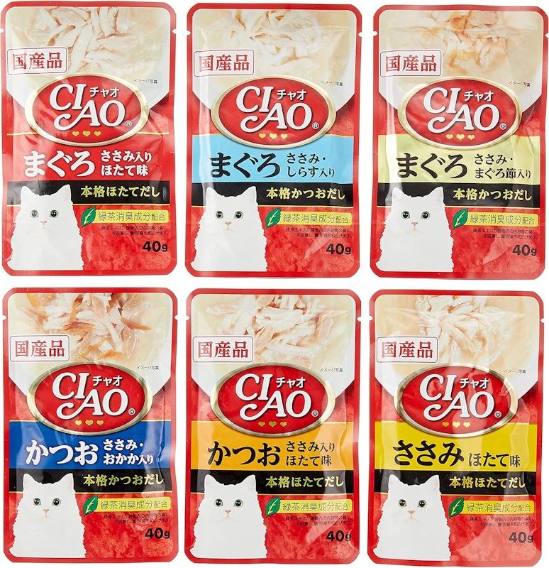 CIAOパウチ 6種類のバラエティ 猫用 ウェットフード 1