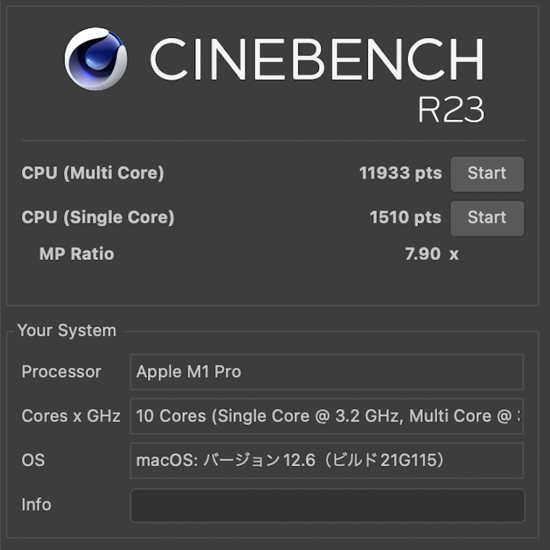 16インチMacBook Pro(M1 Pro)(10コアCPU) 10
