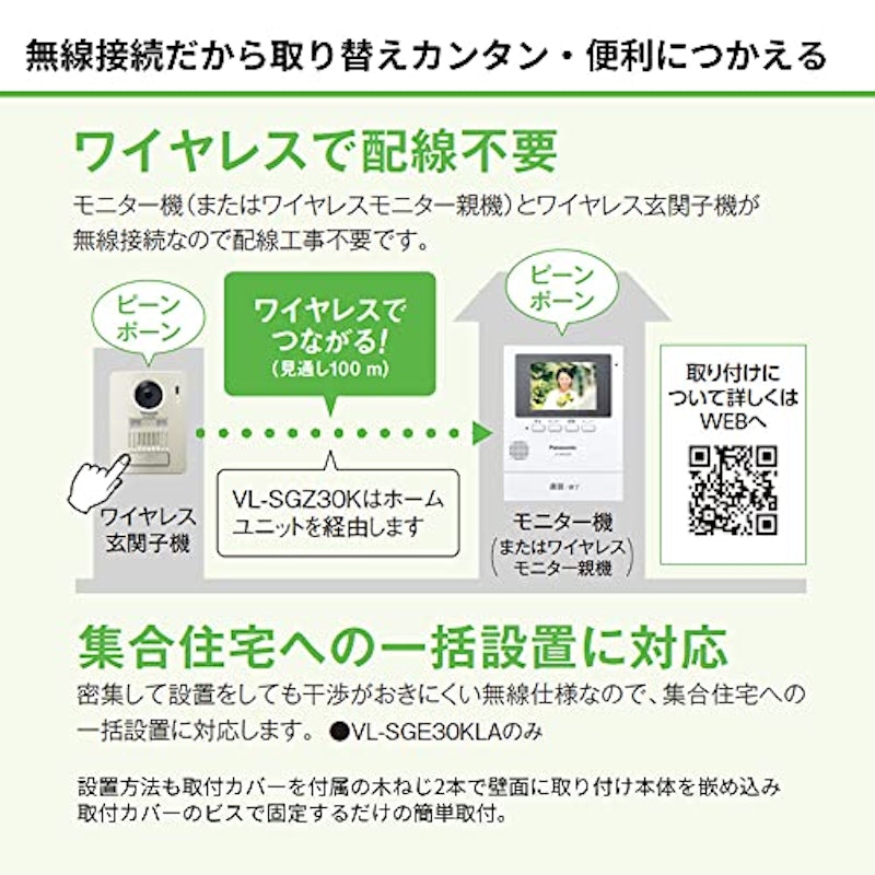 モニター壁掛け式ワイヤレステレビドアホン 3