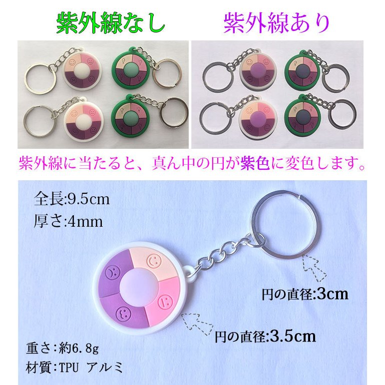 紫外線チェック ストラップ キーホルダー 2