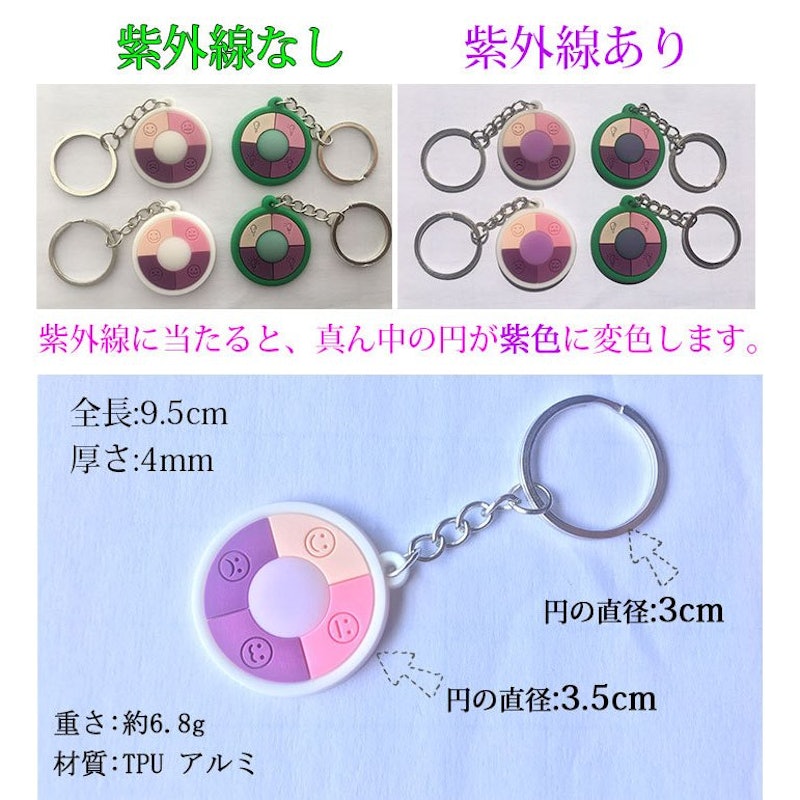 紫外線チェック ストラップ キーホルダー 2