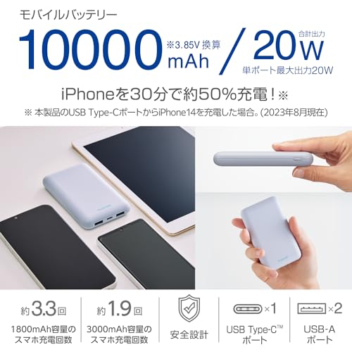 薄型コンパクトモバイルバッテリー 2