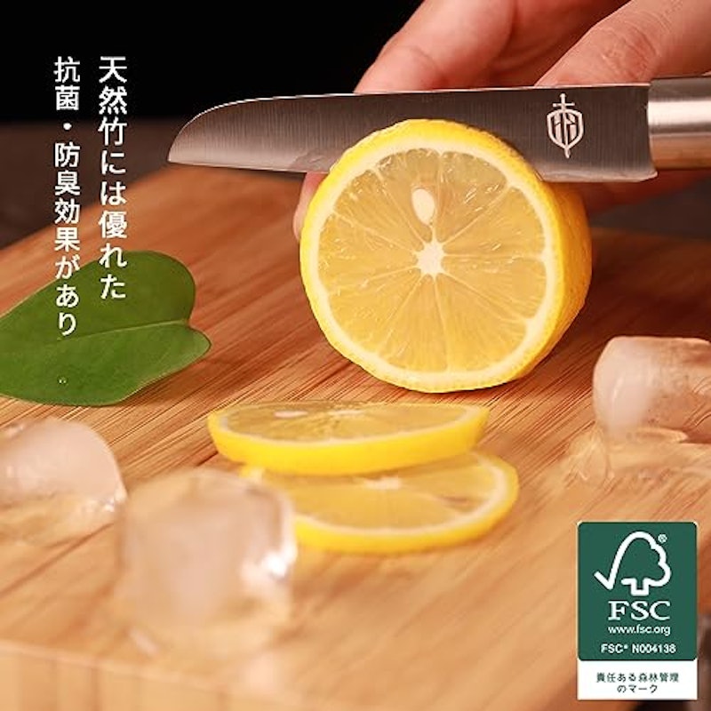 竹製包丁付きまな板セット 3