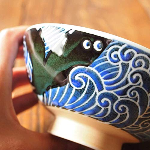 美濃焼 白波くじら 茶碗 5