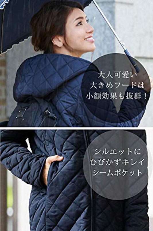 超軽量 撥水キルティングママコート 5