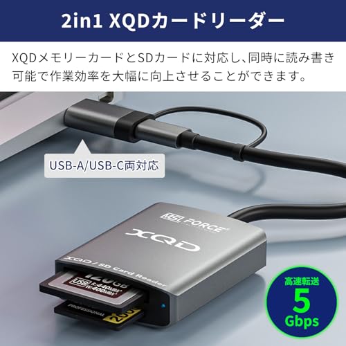 XQD SD 2in1 カードリーダー 3