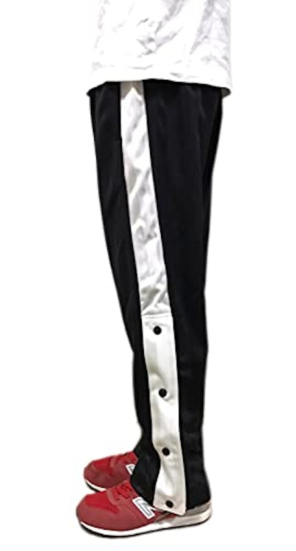 裾ボタン付きジャージパンツ 1