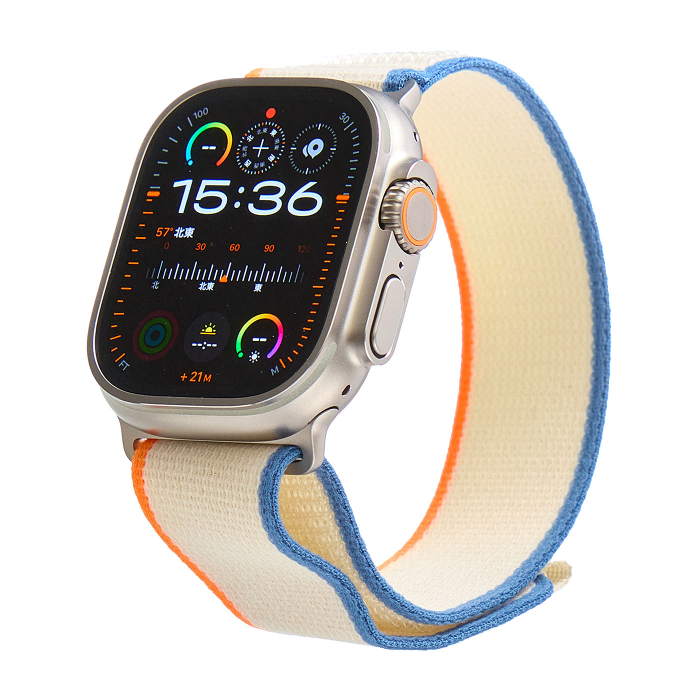 Apple watch スポーツループ ネイビー×オレンジ 44mm 純正 【5