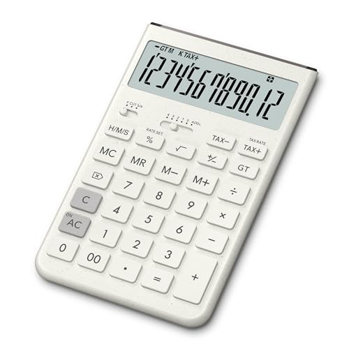 デザイン電卓 Comfy オフホワイト ジャストタイプ 12桁 1